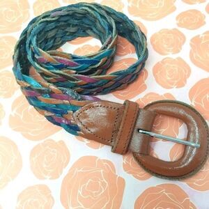 Genuine Leather Woven Belt.